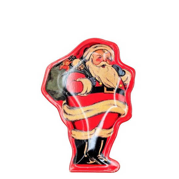 Hallmark Jewelry - Vintage Hallmark Metal Old-Fashioned Christmas Holiday  Santa 2.75" Pin